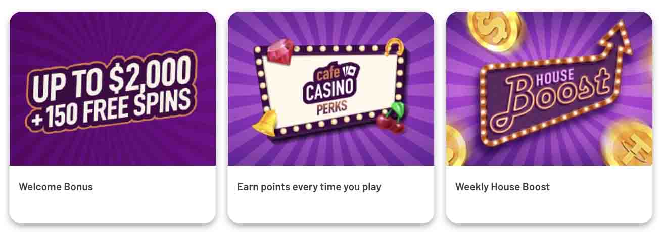 Cafe Casino bonuses